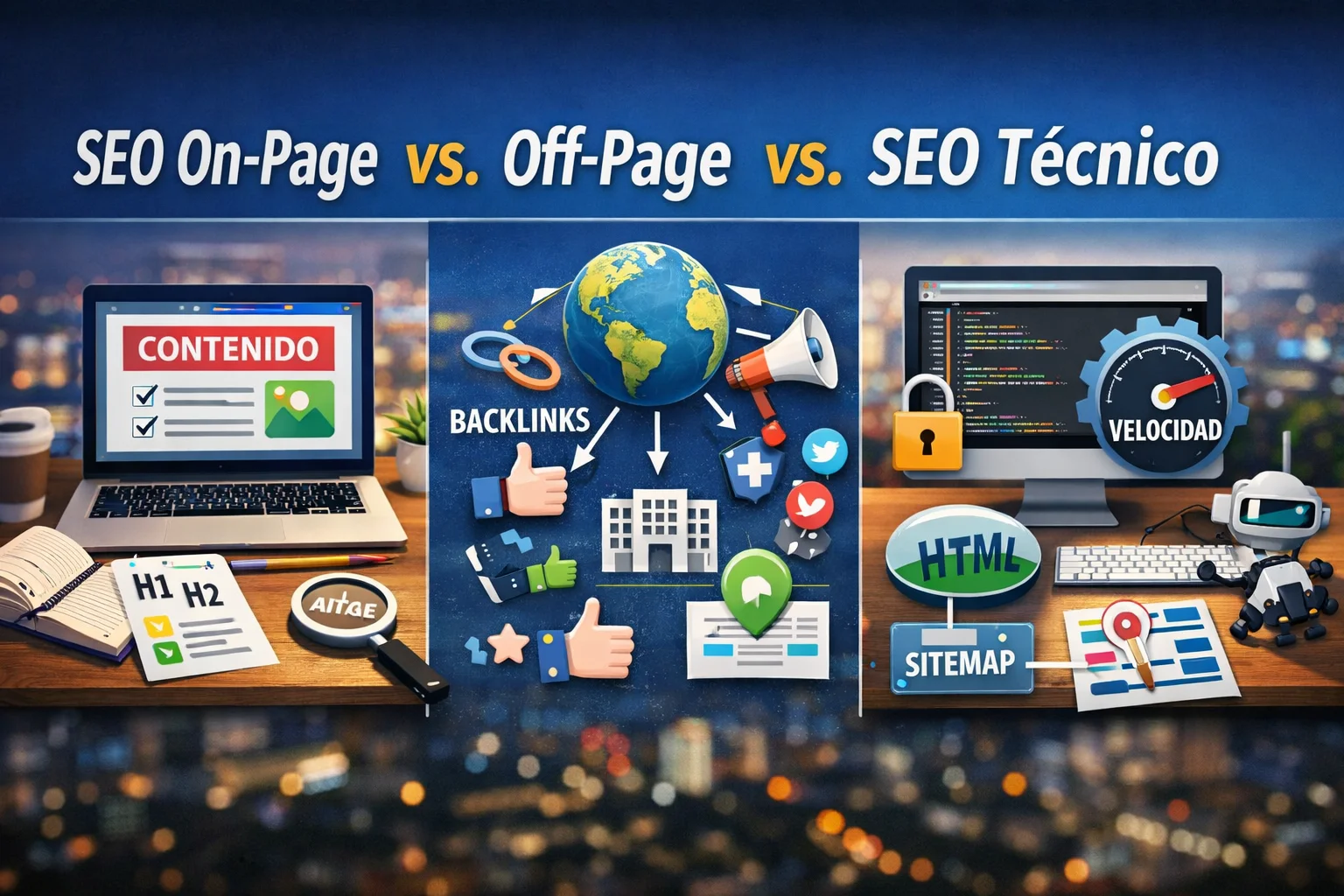 Diferencias entre SEO On-Page, Off-Page y SEO Técnico
